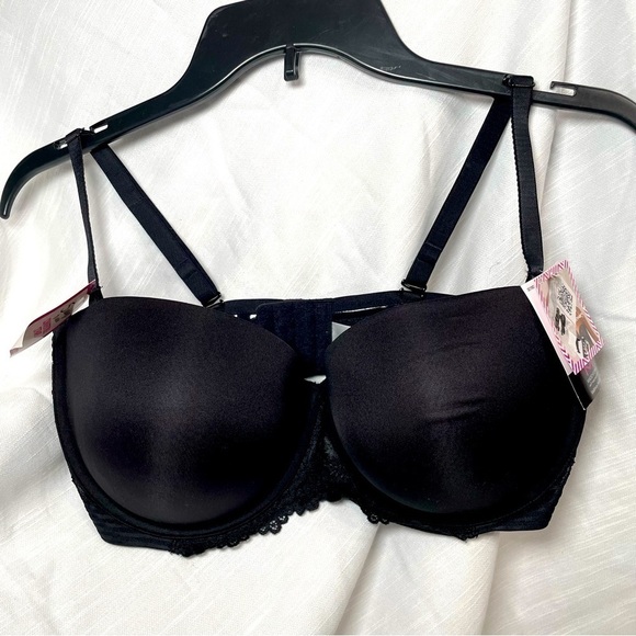 Maidenform Bra SE1102 Multiway Push Up Extreme Lift Convertible Wired 40DD Black - Picture 1 of 15